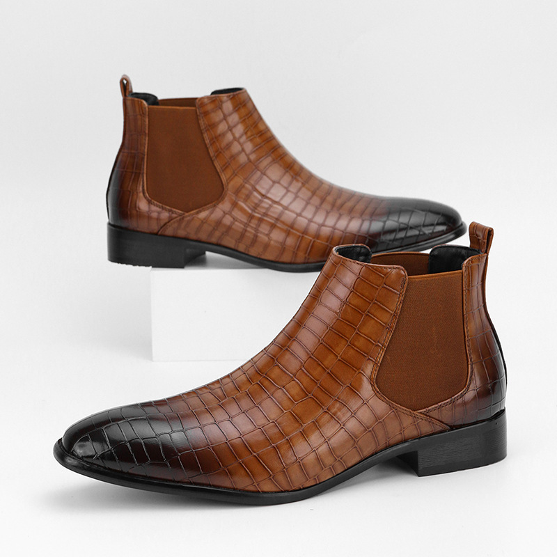 Stivali da uomo Scarpe da uomo con testa quadrata piccola tutti gli stivaletti da uomo alla moda_voghion.com