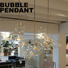 意大利设计师创意泡泡灯北欧客厅餐厅后现代卧室吧台分子玻璃吊灯
