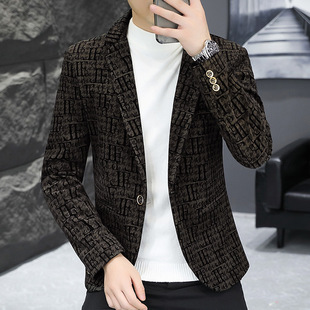 2023 autumn new long-sleeved small suit men's Korean-style handsome youth fashion all-matching trendy jacket
