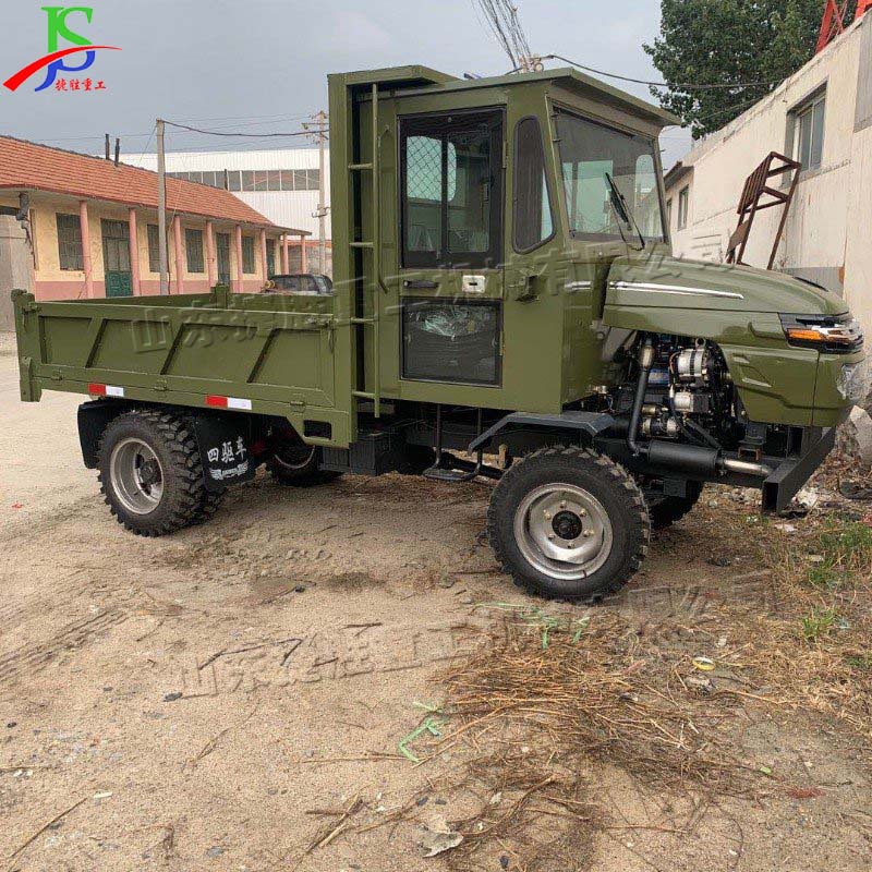 Vehículo diesel de cuatro ruedas camión de carga hidráulico de doble techo sitio de construcción agrícola camión de descarga trasera de ladrillo
