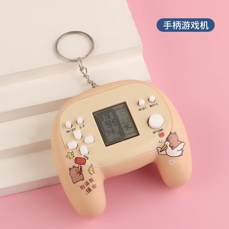 Мини‑портативная игровая консоль‑брелок, в стиле Tetris, лёгкая 0,06 кг