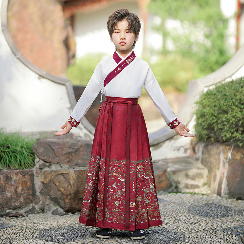 Boys' new Chinese style ancient style horse face skirt 2025 new…
