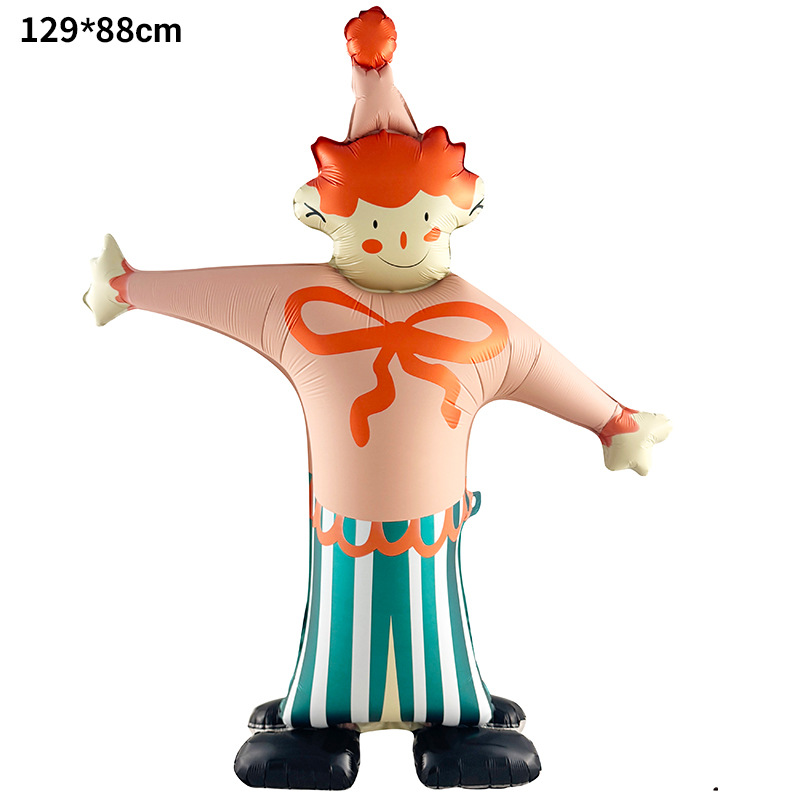 Nuevos globos de animales de circo mate mate parque de atracciones payaso decoración de fiesta de cumpleaños para niños globos de película de aluminio image 6