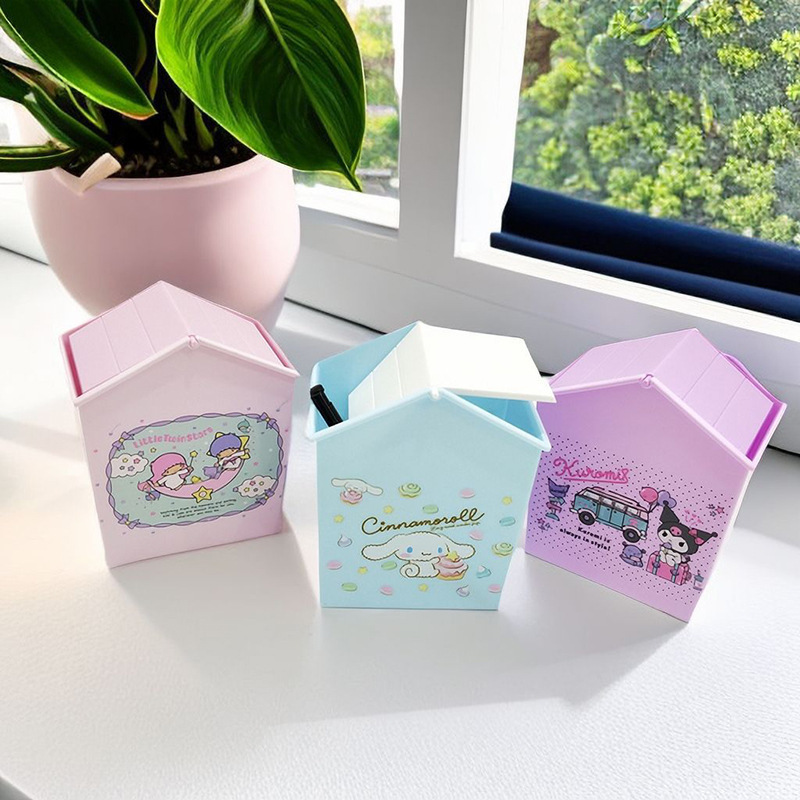 Creative Cute Cartoon House Shape Office Desk Trash Can Swing Paper Basket Student Dormitory Storage Bucket Creative Cute Cartoon House Shape Office Desk Trash Can Swing Paper Basket Student Dormitory Storage Bucket