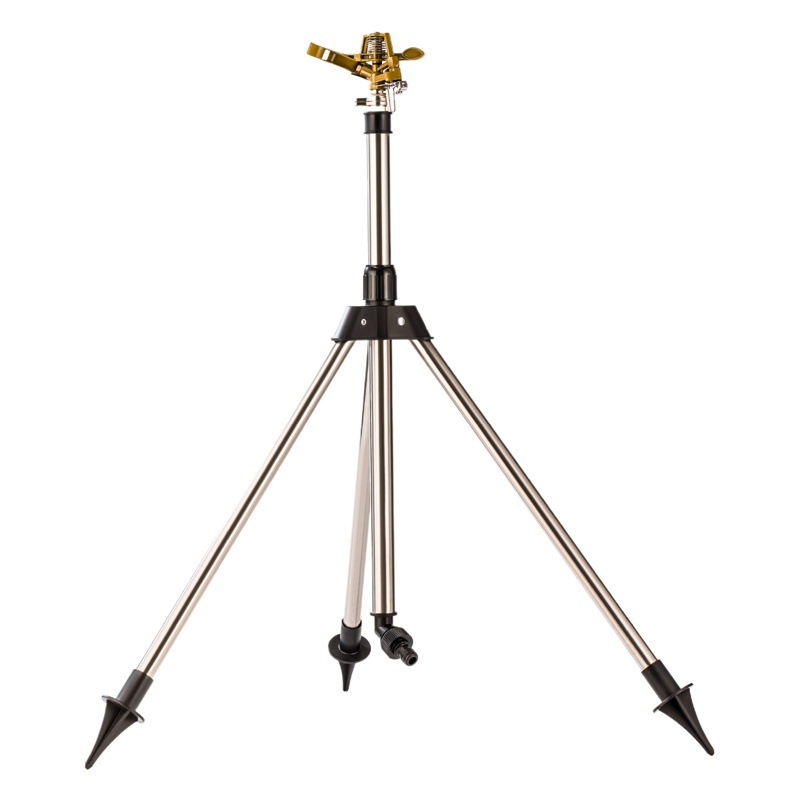 4 puntos de riego de jardín giratorio balancín rociador trípode jardín herramientas de jardinería triángulo soporte rociador