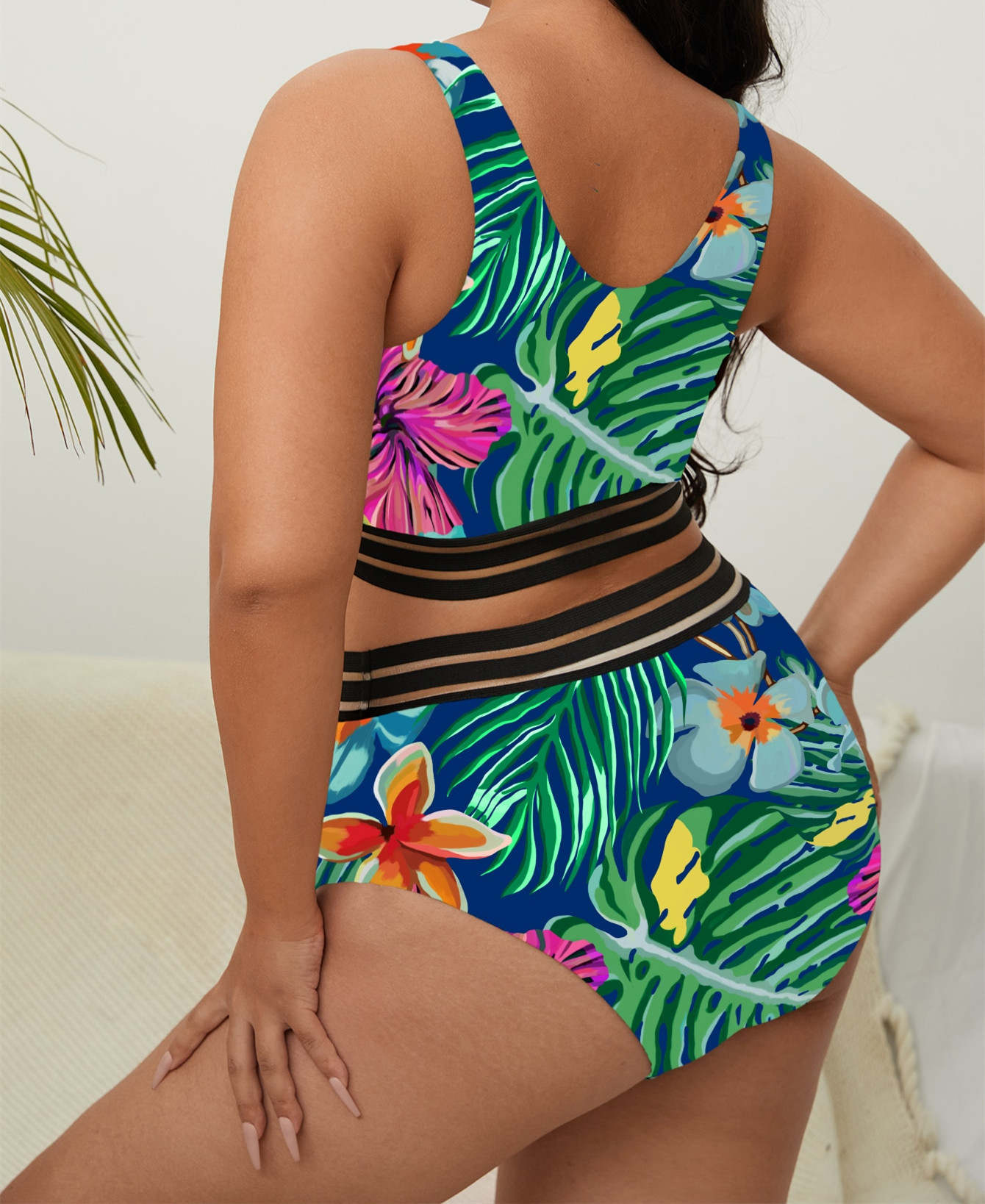 2 Piece Set Quantity Swimming Pool Occasion Fashion Sexy Vocation Stripe Flower Polyester Bikini