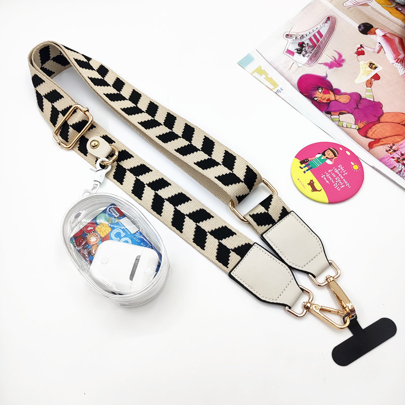 97g Weight Bag Strap Bag Accessories Type 1 Piece, 1 Set Quantity Casual, Daily Occasion Polyester Material Geometric, Leopard Pattern Simple Style, Classic Style Style 1 Piece 1 Set Polyester Geometric Leopard Bag Strap 14