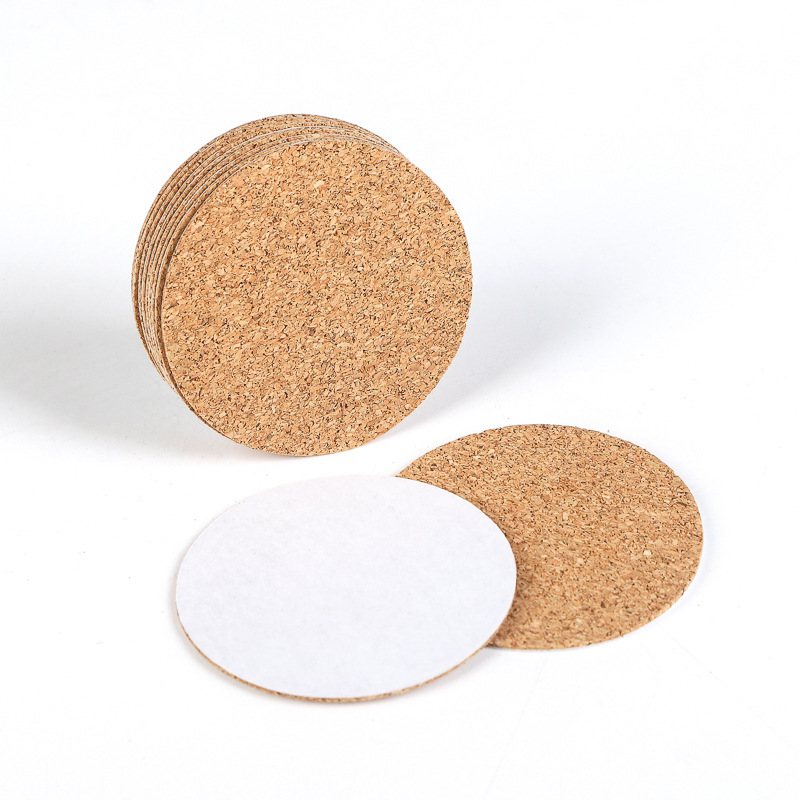 Round Square Adhesive Self-adhesive Cork Pad Scratch-resistant Isolation Cork Gasket 2mm Glass Ceramic Cork Paste