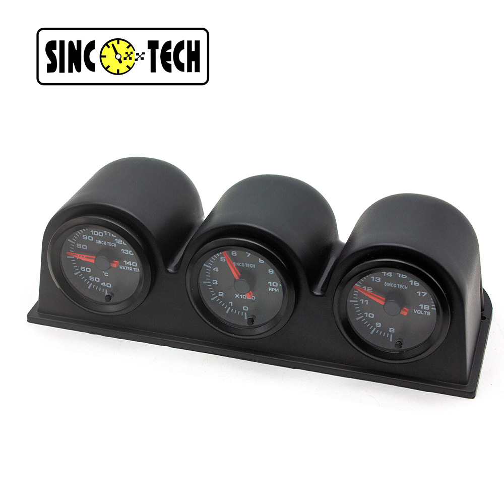 Sincotech 52Mm12V Car Modification Instrument 516 Triple Meter Obdii