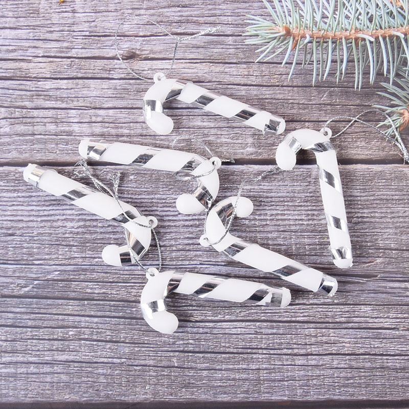 [ソースファクトリー] クリスマスギフトセントアクセサリー 7CM プラスチック製小さな杖装飾ペンダント在庫卸売カラフル|undefined