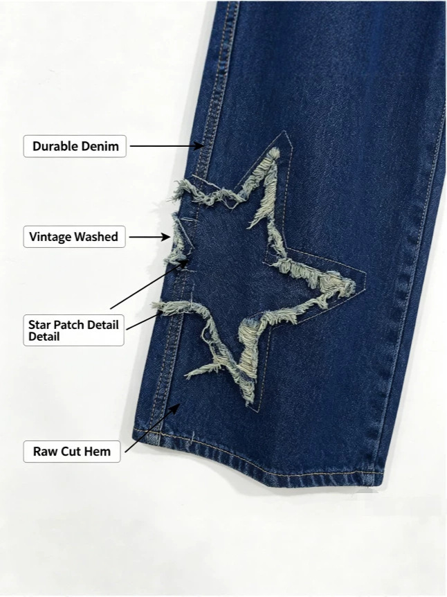Jeans Rectos de Tiro Alto para Mujer de Mezclilla de Algodón, Cintura Alta, Lavado Retro, para Moda Callejera