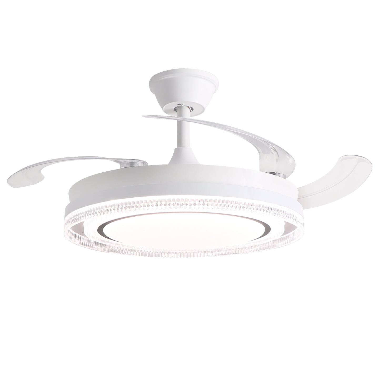 lámpara de dormitorio ventilador de lámpara de sala de estar invisible lámpara de comedor simple lámpara de ventilador moderno ventilador de techo integral lámpara