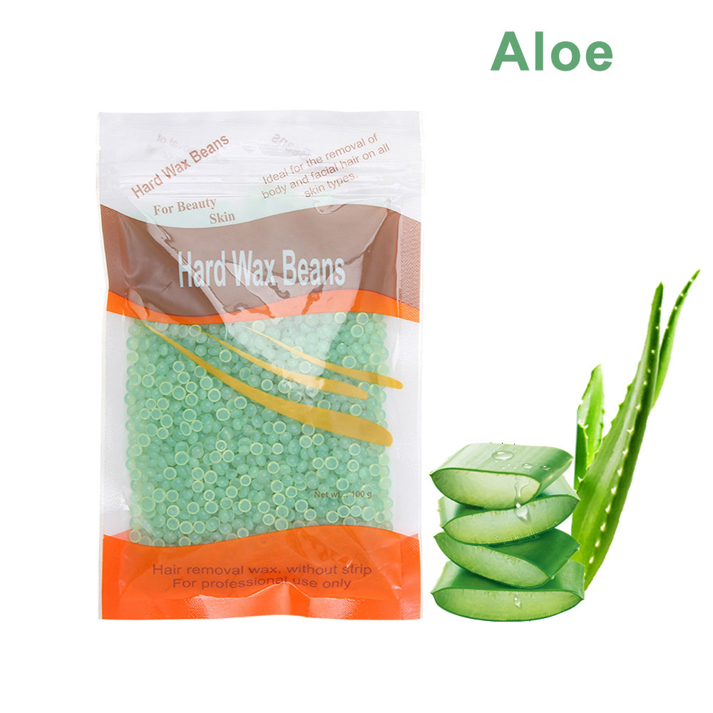 Cera de frijol cera de depilación cera de frijol cera dura nariz pelo cera de abejas sin papel cera sólida terapia frijol 100g cera dura transfronteriza frijol