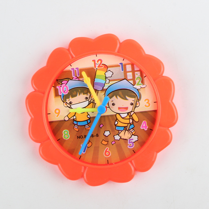 Reloj de aprendizaje con diseño cartoon para niños - Para educación temprana e interacción padres-hijos - Preescolar - Venta transfronteriza