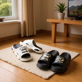 跨境电商热销Eva超轻弹极简时尚卡通情侣拖鞋