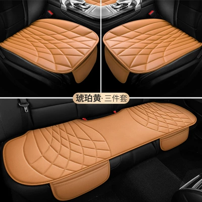 Seat cushion, seat cover – Half-Pack Seat Cover, Saddle Seat - three-piece-suit-amber-yellow-split-head