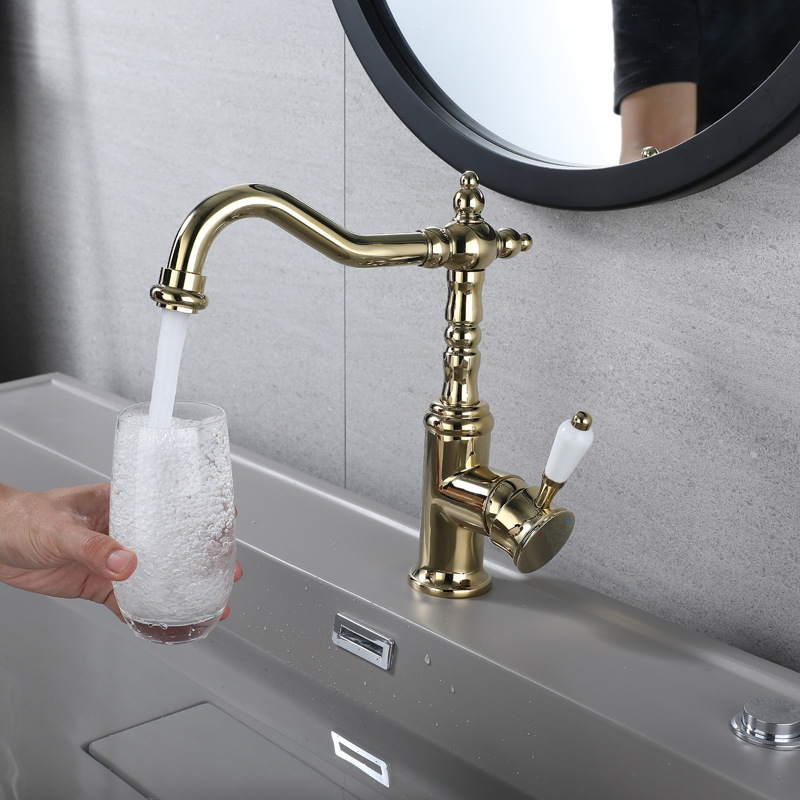 Brushed Gold Vintage Faucet