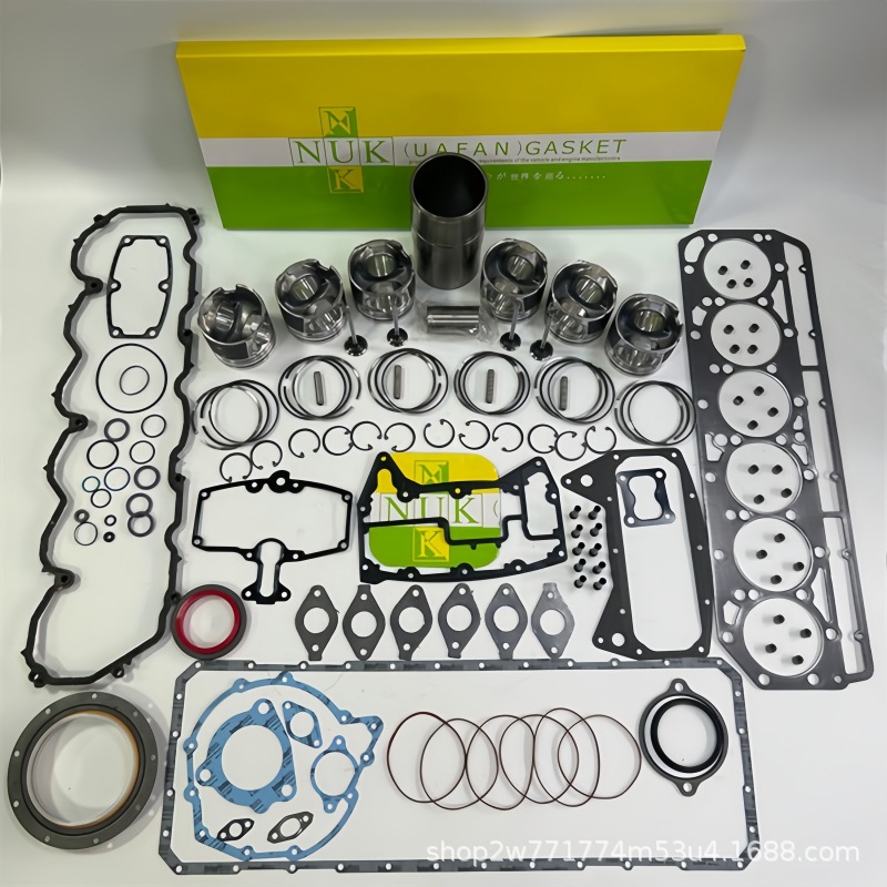 Customized Caterpillar C9.3 engine overhaul kit with four matching mechanical engineering pistons and components
