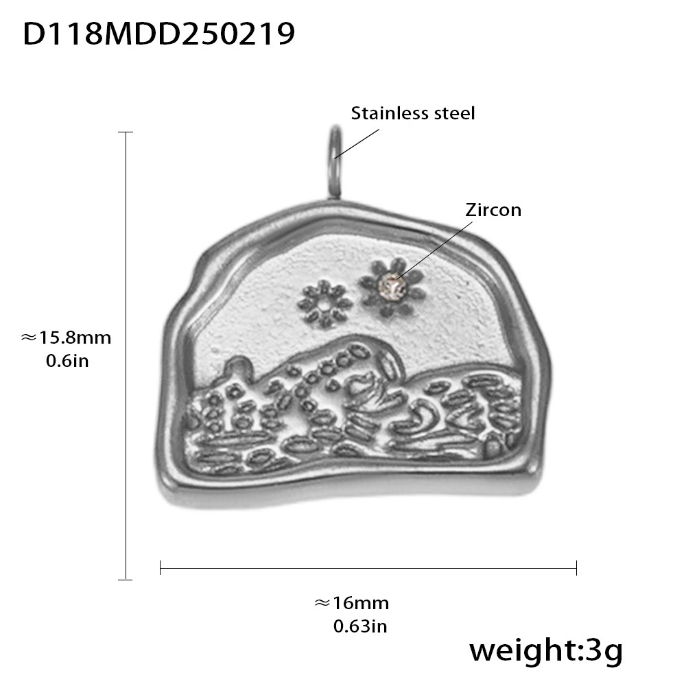 Moda misteriosa OL estilo personalidad colgante de acero inoxidable 18k oro real transfronterizo solo para los fabricantes de bombas europeas y americanas al por mayor