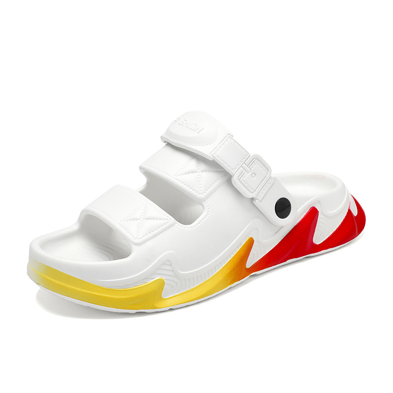 Nuevas sandalias transfronterizas de primavera y verano, zapatillas de hombre transpirables de doble uso, zapatos de playa antideslizantes para deportes y ocio de suela gruesa, zapatos de moda para llevar