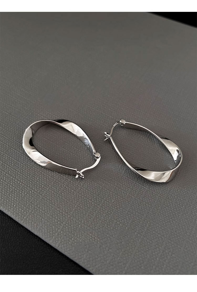 Plating Design 1 Pair 925 Sterling Silver 925 Sterling Silver Earrings Geometric Earrings