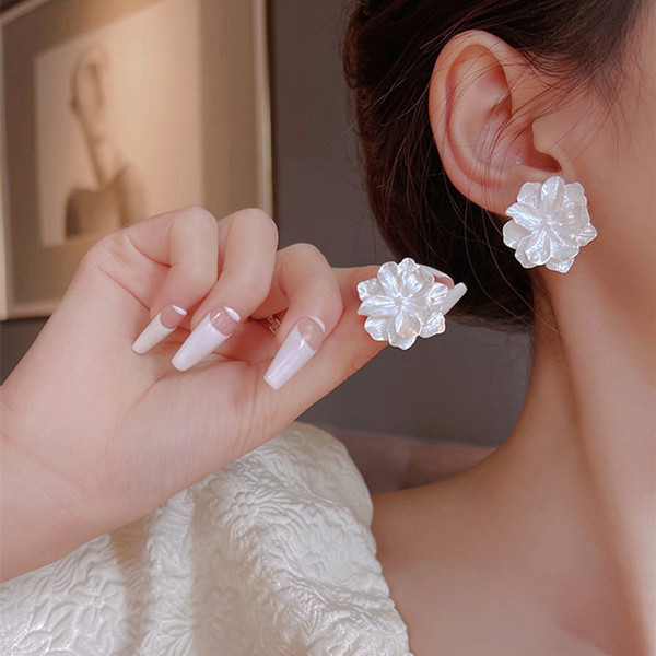 White small design earrings