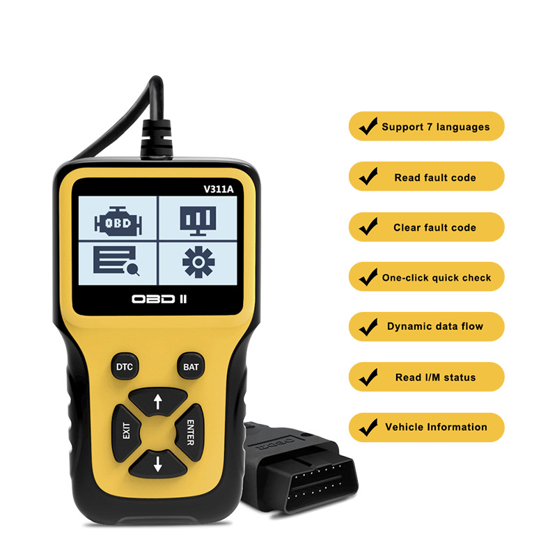 V311A OBD Car Code Reader 发动机故障诊断读码卡 汽车故障检测