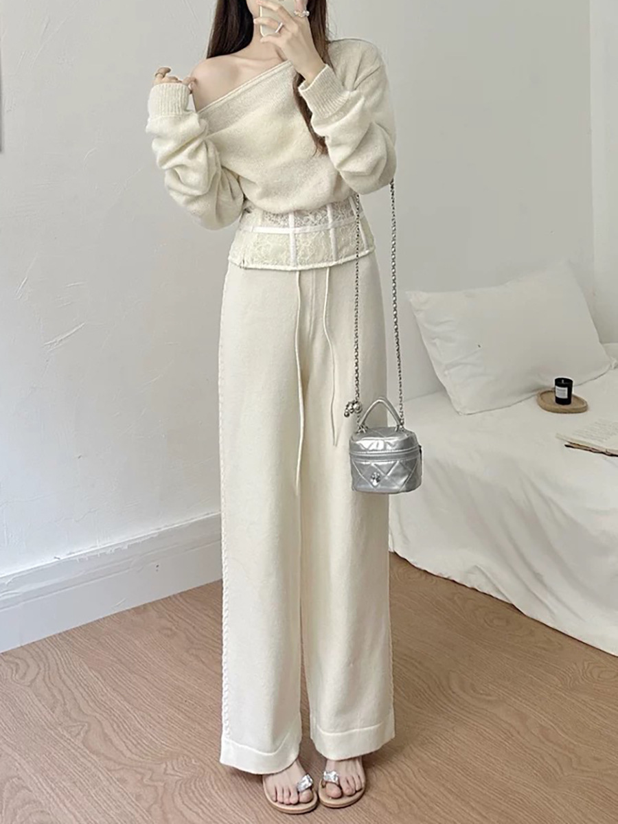 Alpaca, sweater, knitted brace