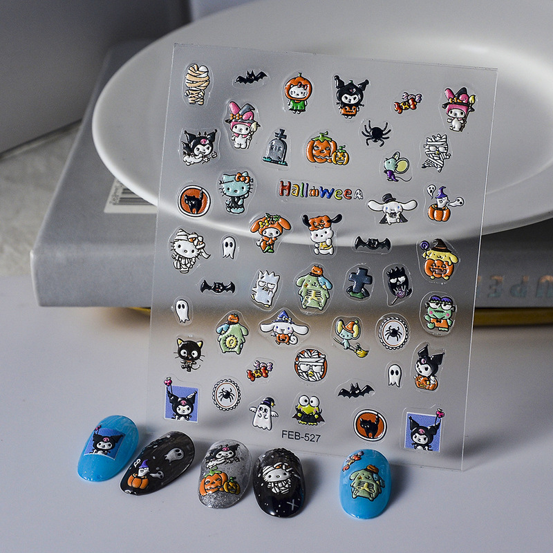 Sweet Cool Style Relief Nail Art Stickers ins Explosive Fire Nail Art Adhesive Nail Stickers Cartoon Characters Halloween Pumpkin Sweet Cool Style Relief Nail Art Stickers ins Explosive Fire Nail Art Adhesive Nail Stickers Cartoon Characters Halloween Pumpkin