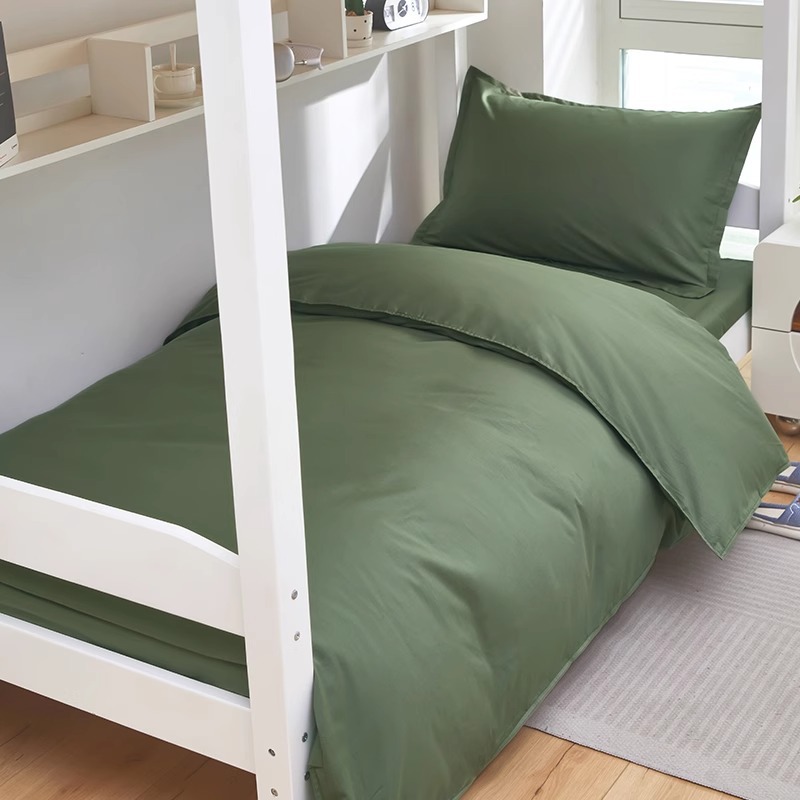 Algodón militar sábanas verdes cubiertas de colchón de tres piezas dormitorio de estudiantes entrenamiento militar de servicio de trabajo de protección de la colchón de algodón conjunto