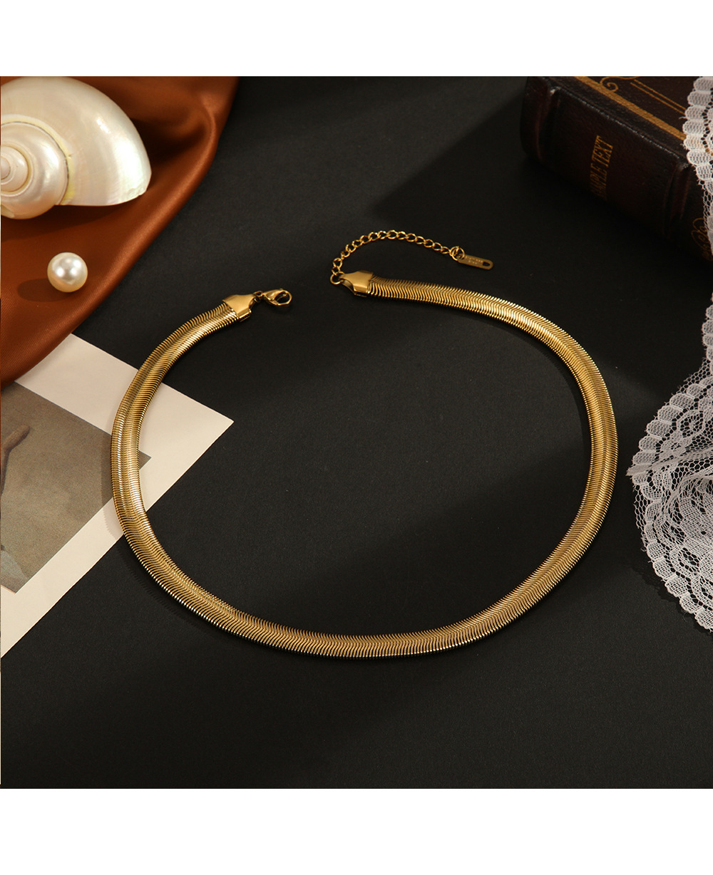 Fashion Geometric Titanium Steel Gold Plated Necklace 1 Piece