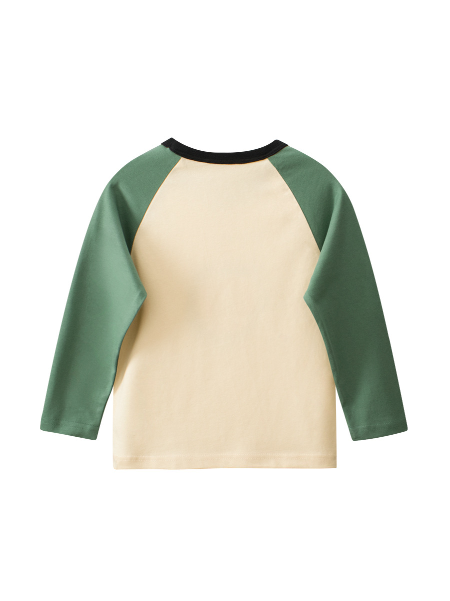 27kids ropa para niños transfronterizos camiseta de manga larga para niños 2024 otoño nuevo estilo camisa de fondo para niños ropa de bebé al por mayor