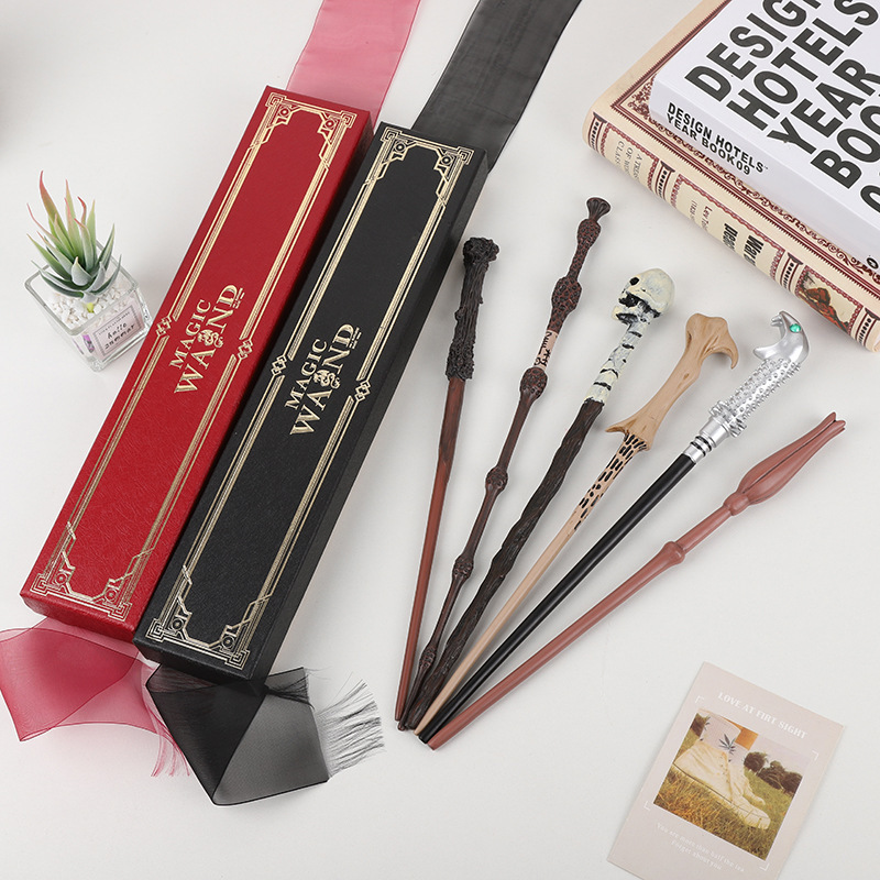 Harry Potter Magic Wand Harry Potter Magic Scepter Hermione Scepter Free Large Bronzing Ribbon Box Character Card