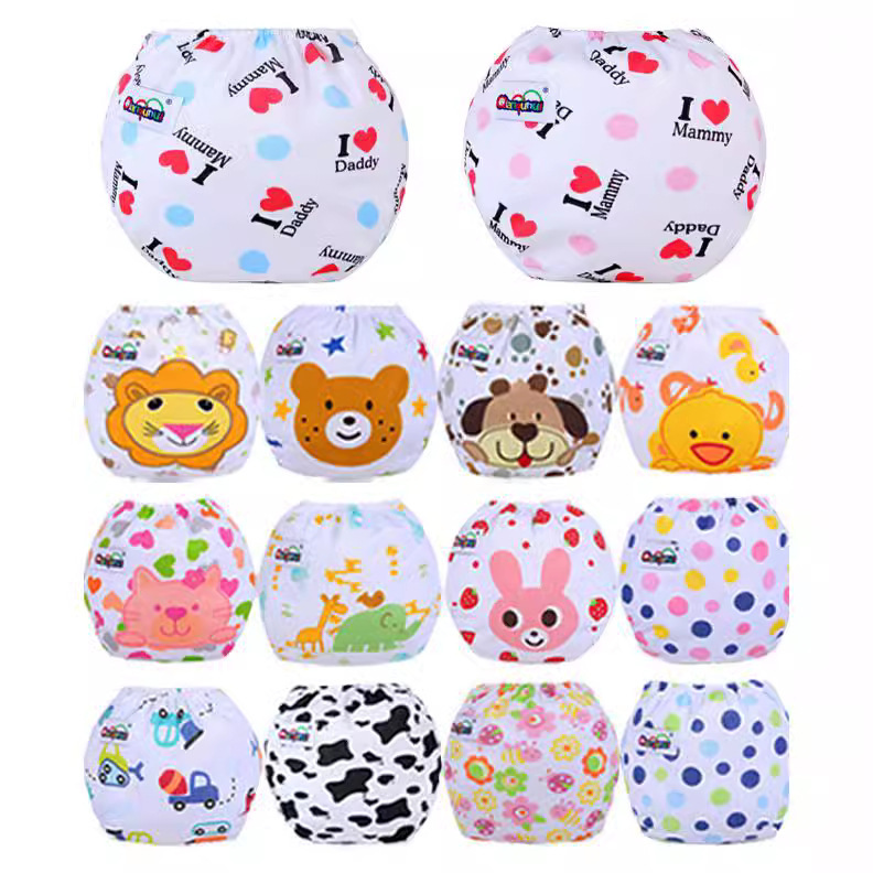 New Baby Diapers, Baby Cartoon Training Pants, Learning Pants for Kidsren [Flannel] Cloth Diapers