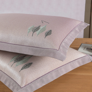 ✅ Summer Mat Pillowcase Cool Ice Silk Pillow Mat Adult Summer Pillow Core Pillowcase Single Washable Pillow Leather