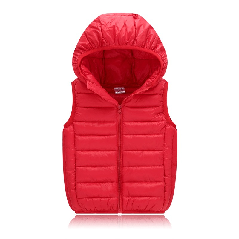 Chaleco de algodón ligero para niños Chaleco de bebé chaleco para niños niñas chaleco exterior con capucha para niños entrega de una pieza