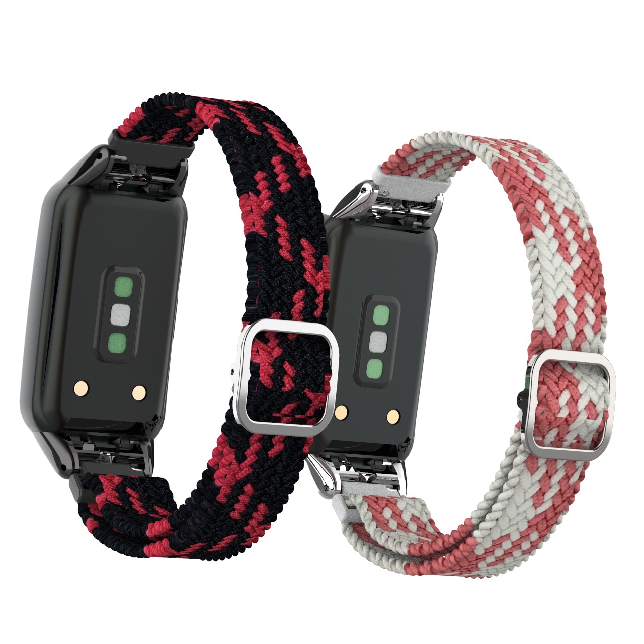 适用荣耀手环6尼龙编织表带 华为智能手环 金属卡扣可调腕带