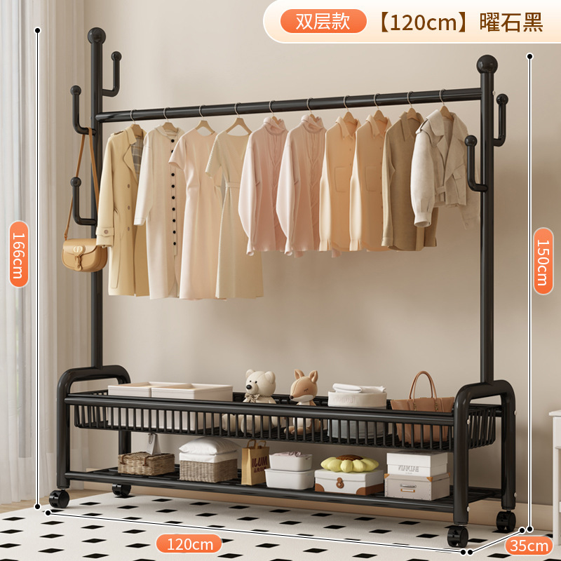 シンプルなコートラック寝室床置き洋服ラック取り外し可能な家庭用収納ラックリビングルーム洋服ラック物干しラック|undefined
