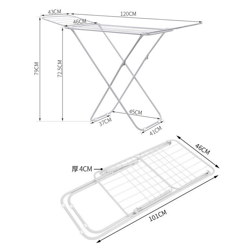 Hotel X-tipo percha de ropa de piso balcón percha plegable de ropa interior y exterior instalación-colcha libre de almacenamiento percha al por mayor