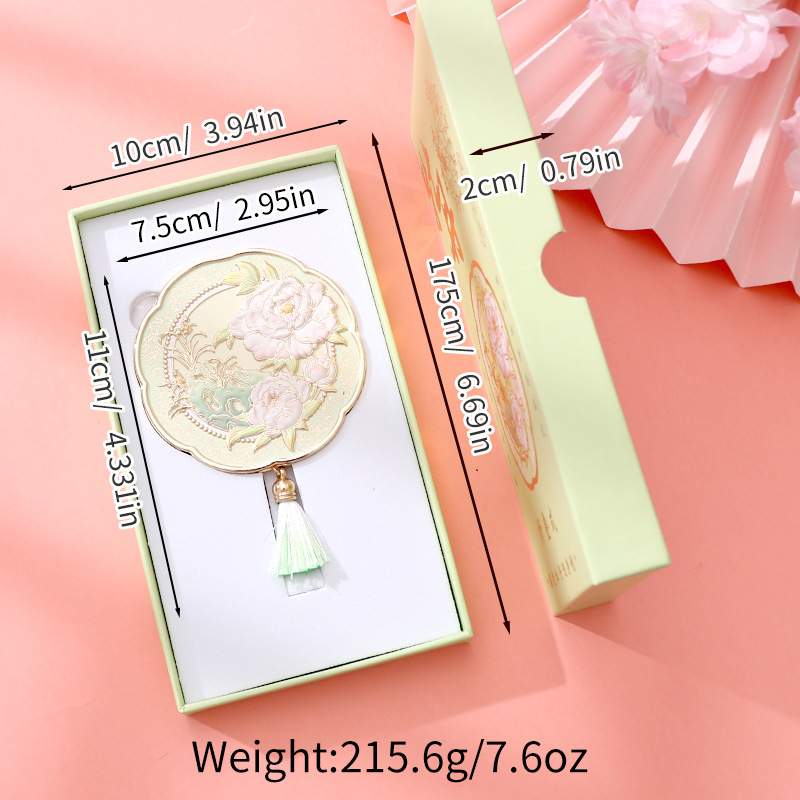 JZ-000056 National Flower Peony 2-Gift Box-Folding Mirror