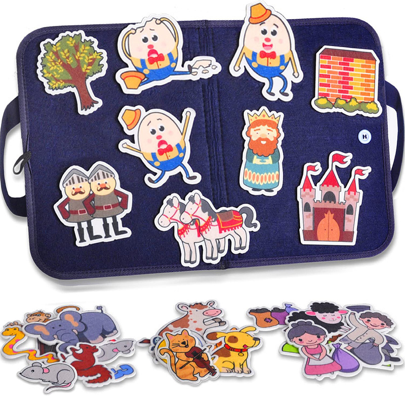 Amazon nuevo tablero de historia de felt transfronterizo para niños puzzle tablero de aprendizaje tablero de entrenamiento de bebés