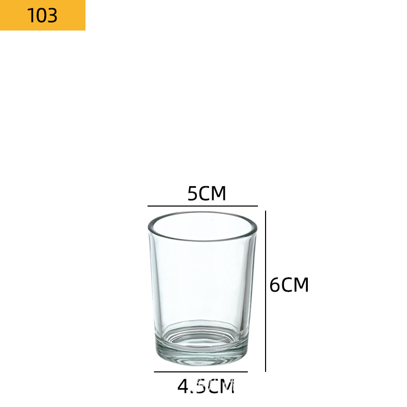 Portavelas de Vidrio Transparente Simple al por Mayor, Decoración de Dormitorio DIY, Vaso para Velas de Aromaterapia, Frasco Vacío para Velas, Decoración del Hogar