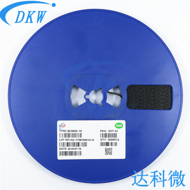 BC846A 丝印：1A SOT-23贴片 NPN晶体三极管 KF/科范 BC846
