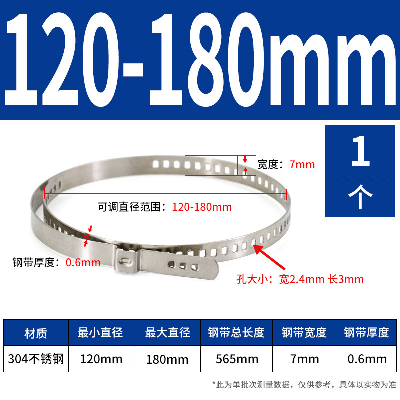 Abrazadera de manguera no polar de oreja única ajustable de acero inoxidable 304 abrazadera de tubería de agua abrazadera de tubería de sujeción jaula de bola semi-eje abrazadera de tubería