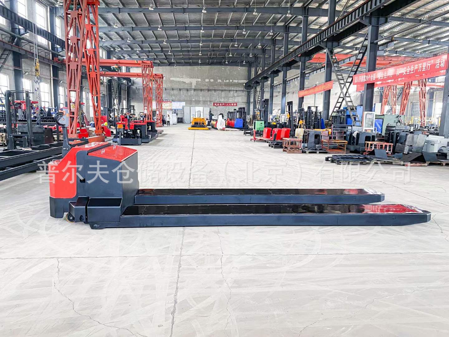 10吨重型电动托盘搬运车加长货叉电动地牛电瓶叉车维修北京