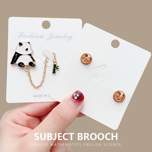 Cartoon chain brooch flying crane sunrise whale panda astronaut cute badge clothes collar pin decorative pin buckle