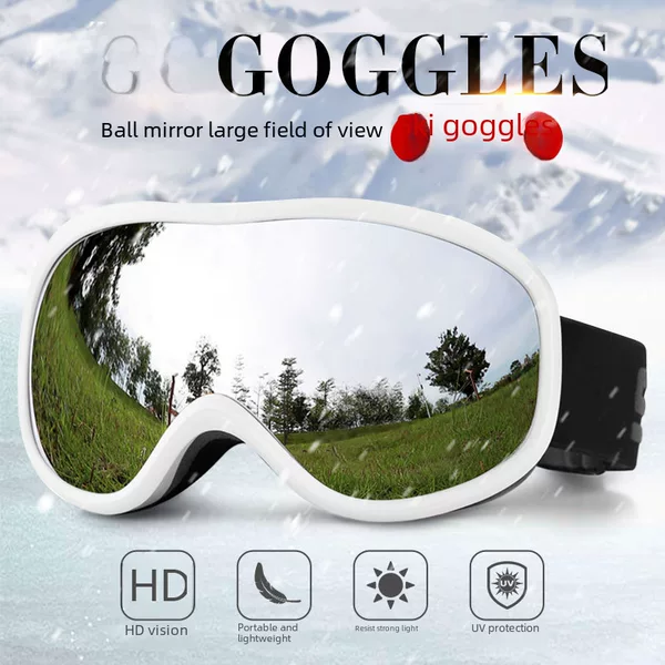 Cross-Border Spherical Ski Goggles 2026 New Model Ski Goggles Double-Layer Anti-Fog Men's and Women's Outdoor Ski Glasses