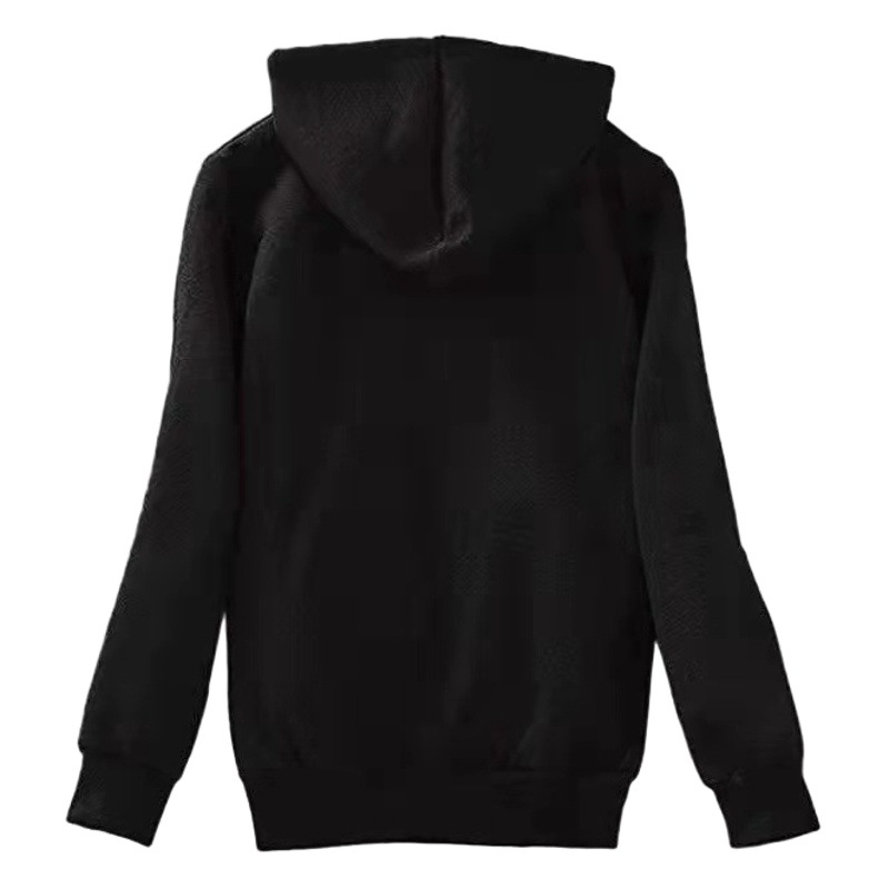 クロスボーダーAmazonの新しいヨーロッパとアメリカのファッション複合ぬいぐるみフード付き長袖無地スウェットシャツプリントぬいぐるみジャケットトレンディ