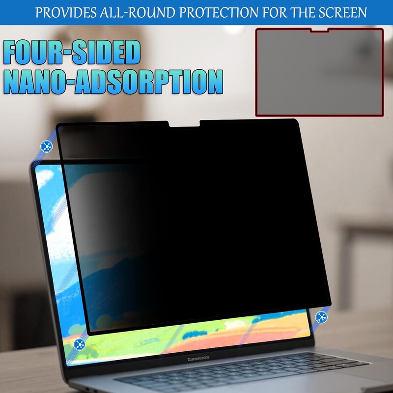 Cross-Border Adhesive Frame Can Adhere to MacBook Air15 Privacy Protection Film, Suitable for 26 Models of Pro14 Privacy Protection Film