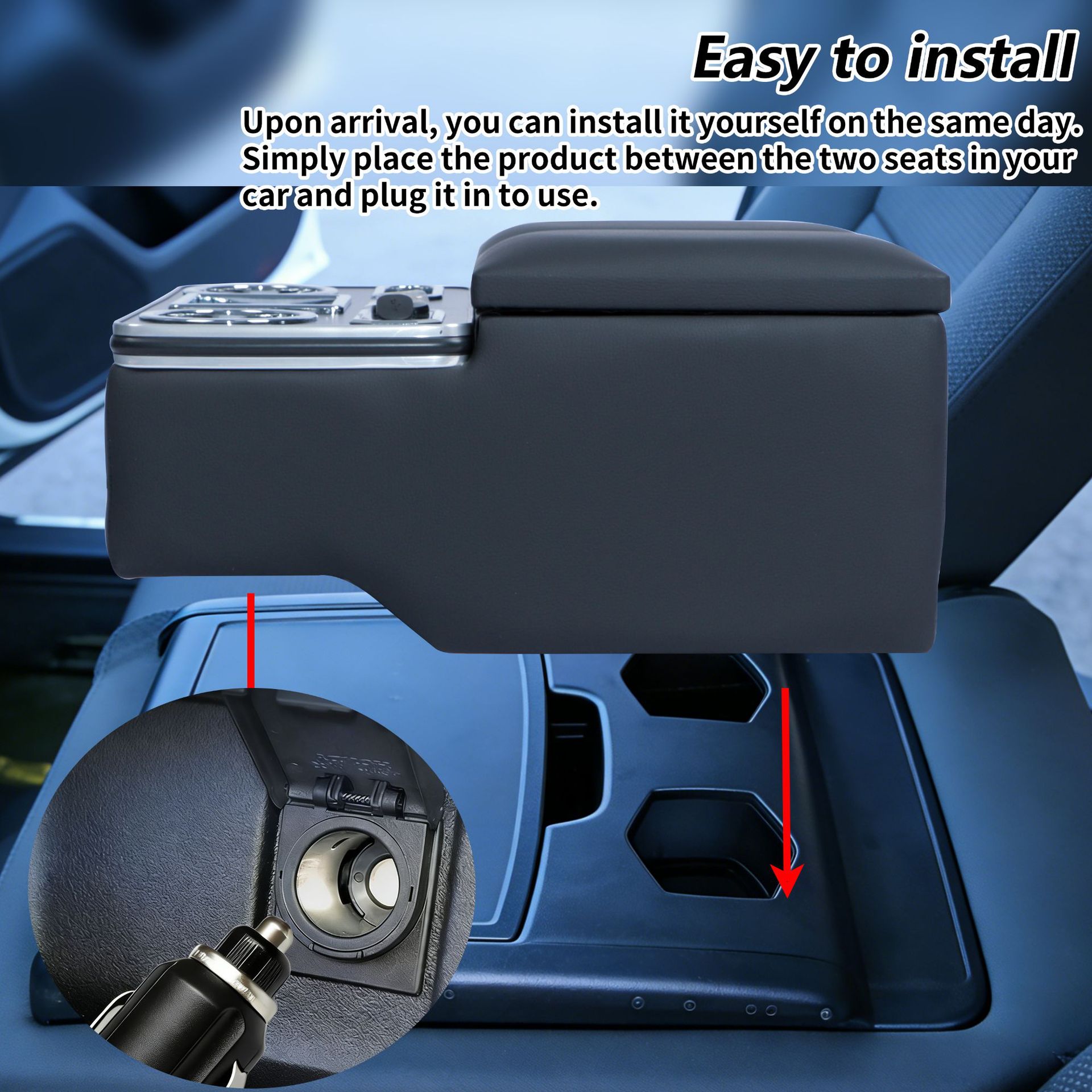 Suitable for Toyota Hiace 200 Series Dx Armrest Box, Center Console Storage Box, Cup Holder Accessories Modification